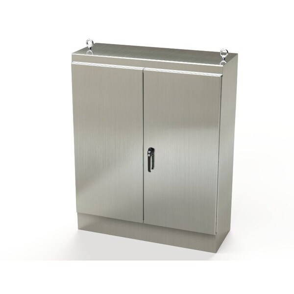 Saginaw Control & Engineering 3 Point Latch with Padlock/Keylock Handle Electrical Enclosures, 60 in H, 18 in D, 48 in W SCE-604818SSFSD - main